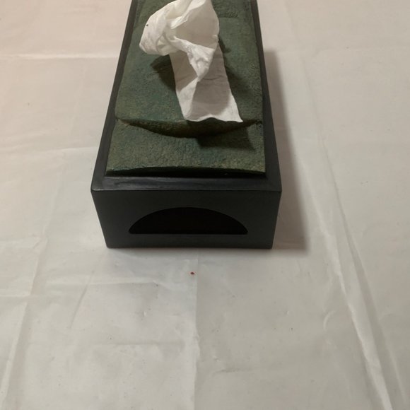 Rotary Hero Moai Tiki Easter Island Tissue Box EUC - Picture 8 of 11